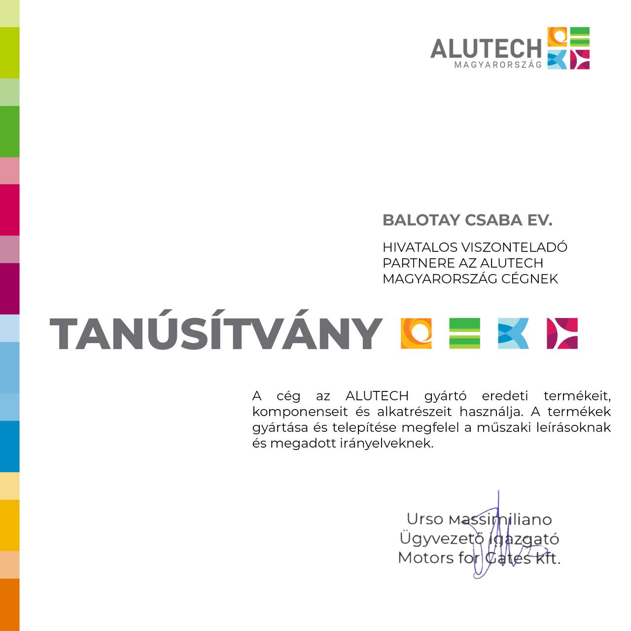 Alutech certificate - Balotay-Csaba-ev low_res Alutech certificate - Balotay-Csaba-ev low_res